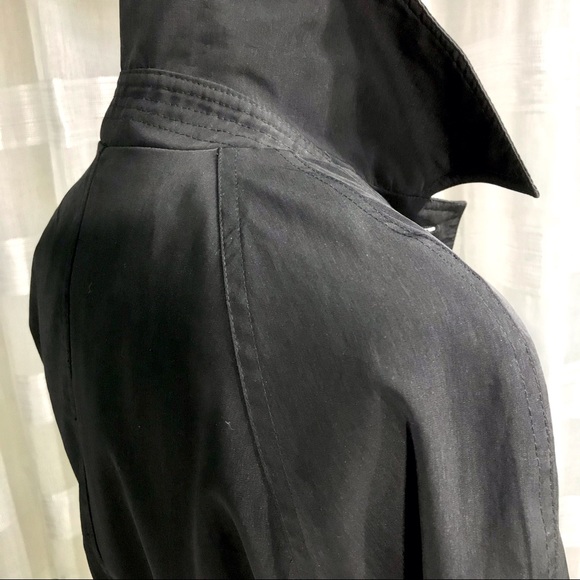 STUDIO by LIZ CLAIBORNE 3/4 trench coat, black, size M - Picture 8 of 15